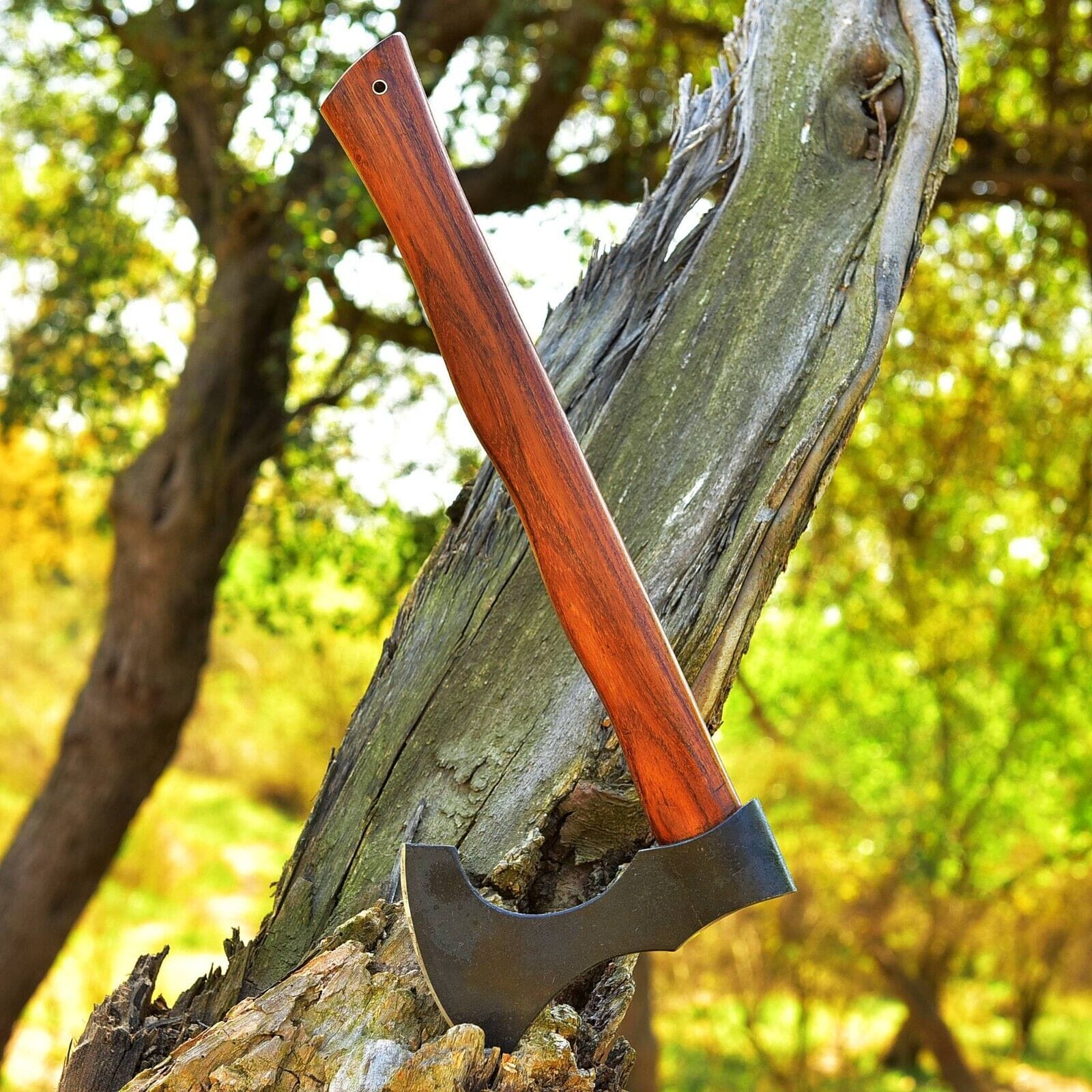 KBS Knives Store Axe Custom Handmade Acid Washed High Carbon Steel Viking Tomahawk Axe