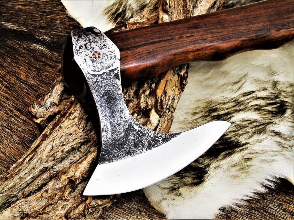 KBS Knives Store Axe Custom Handmade Hand Forged Carbon Steel Tomahawk