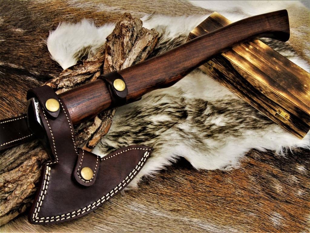 KBS Knives Store Axe Custom Handmade Hand Forged Carbon Steel Tomahawk