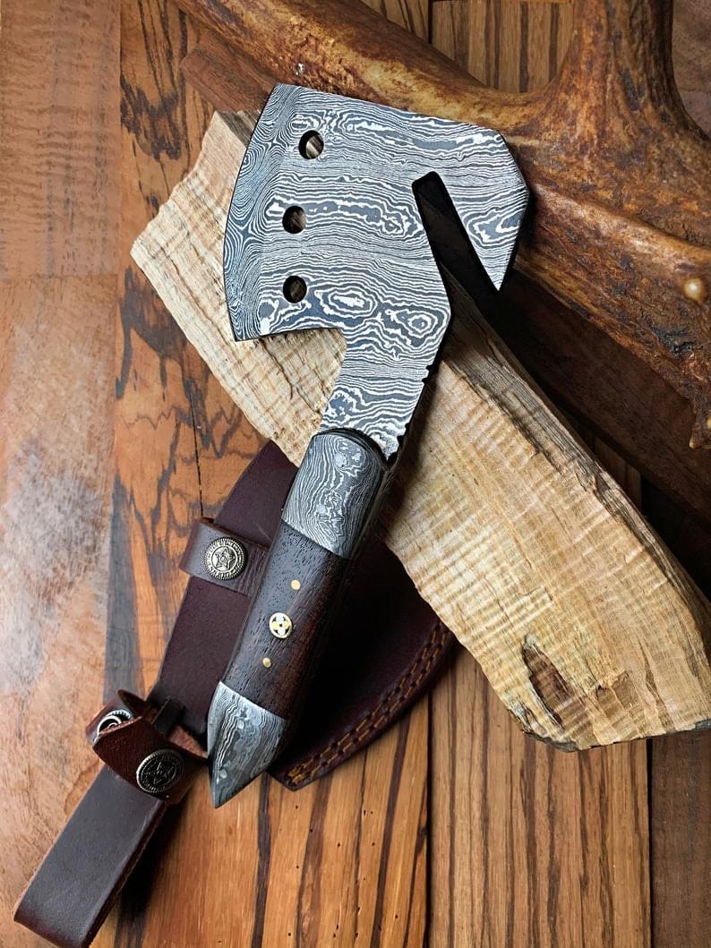 KBS Knives Store Axe FULL TANG DAMASCUS EDC AXE