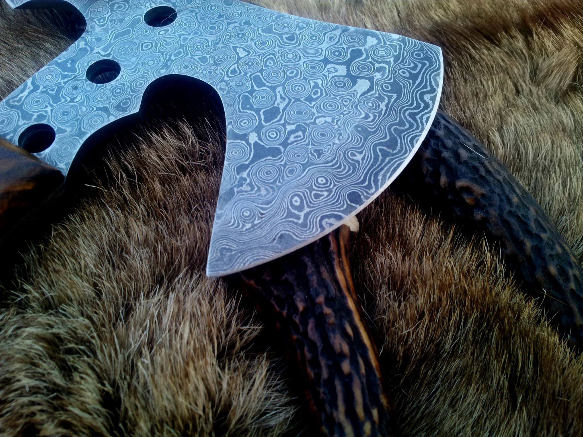 KBS Knives Store Axe Hand Made Damascus Mini Axe