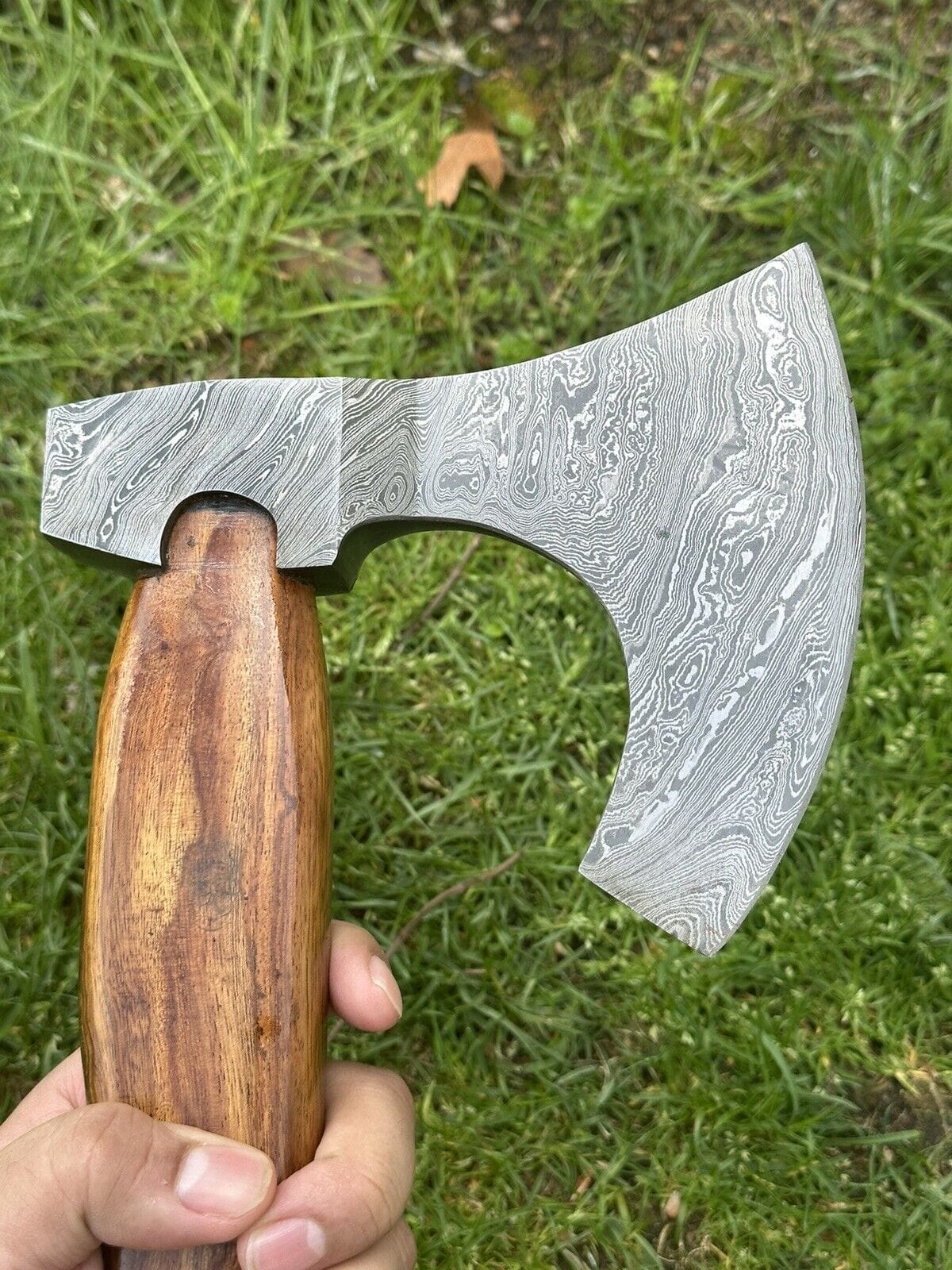 KBS Knives Store Axe Handcrafted Damascus Steel Tomahawk Axe – "The Viking's Edge"