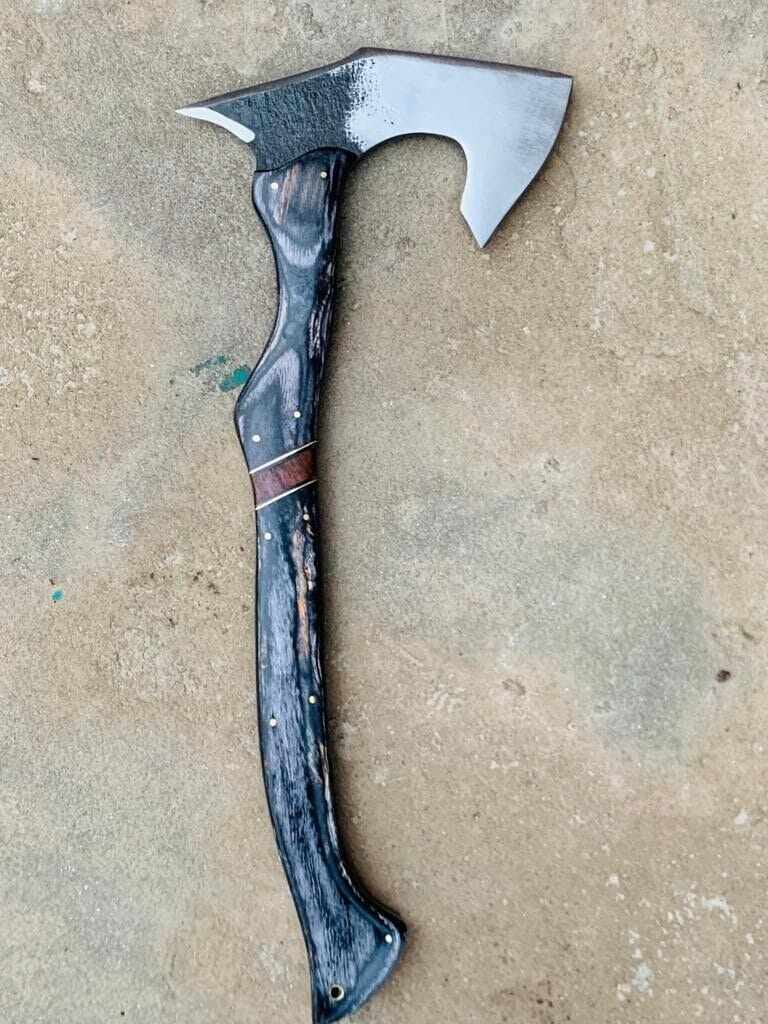 KBS Knives Store Axe Precision Throwing Tomahawk with Custom Handmade Forged 1095 Steel Blade and Exotic Rosewood Handle – Strike Master