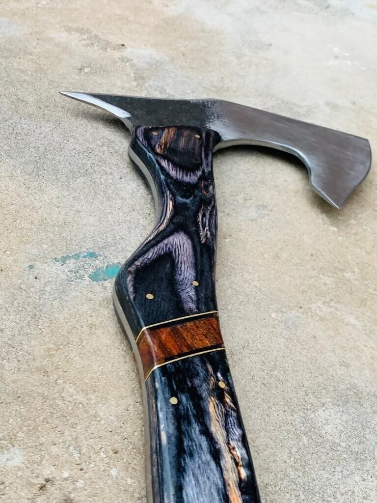 KBS Knives Store Axe Precision Throwing Tomahawk with Custom Handmade Forged 1095 Steel Blade and Exotic Rosewood Handle – Strike Master