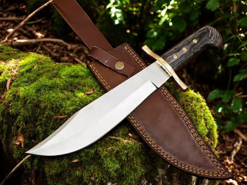 KBS Knives Store Bowie Knives Bowie Knife Sheath D2 Steel Blade & Exotic Wood Handle