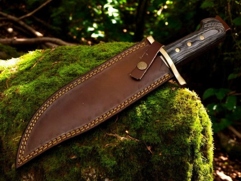 KBS Knives Store Bowie Knives Bowie Knife Sheath D2 Steel Blade & Exotic Wood Handle