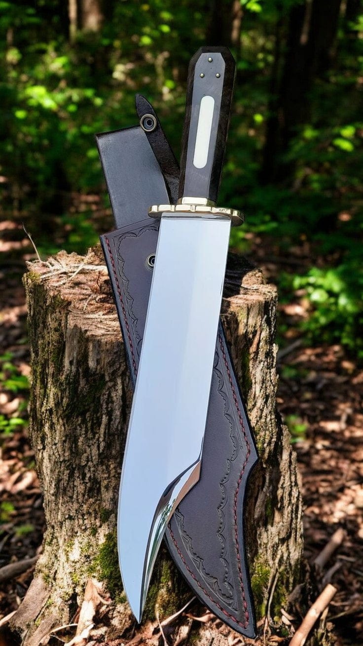 KBS Knives Store Bowie Knives Coffin Handle Bowie Knife – Handmade D2 Steel Midnight Ranger