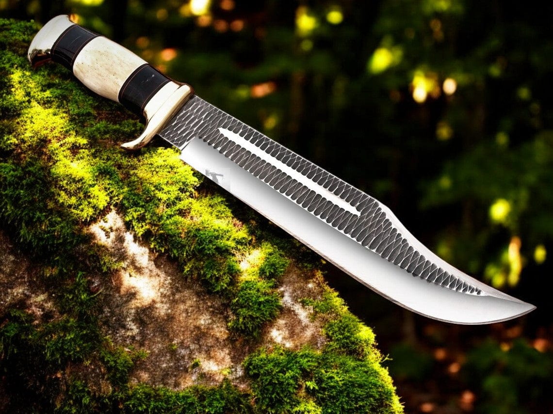 KBS Knives Store Bowie Knives Crocodile Dundee Bowie – 16" D2 Forged Steel with Leather Sheath