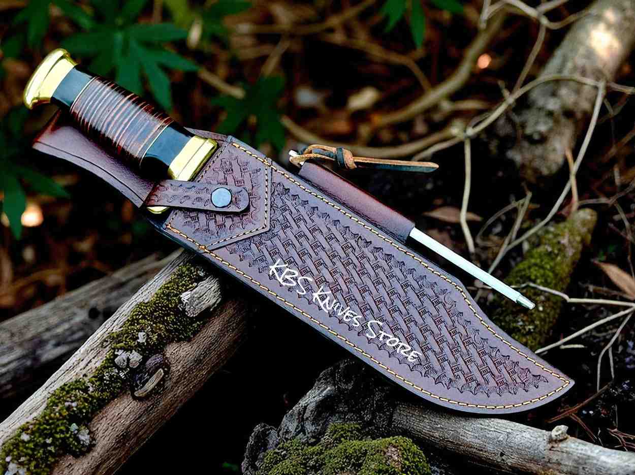 KBS Knives Store Bowie Knives Crocodile Dundee Knife – Classic Full Tang Bowie for Outdoor & Collectors
