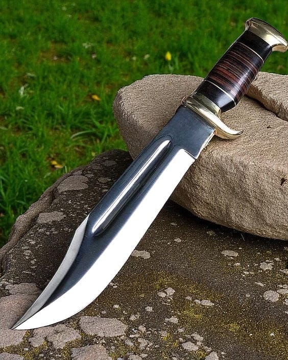 KBS Knives Store Bowie Knives Crocodile Dundee Knife – Classic Full Tang Bowie for Outdoor & Collectors