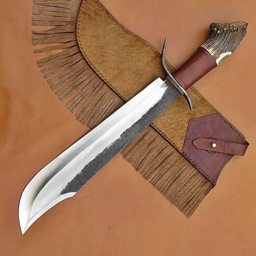 KBS Knives Store Bowie Knives Custom Handmade 1095 Hand Forged Hunting Bowie knife
