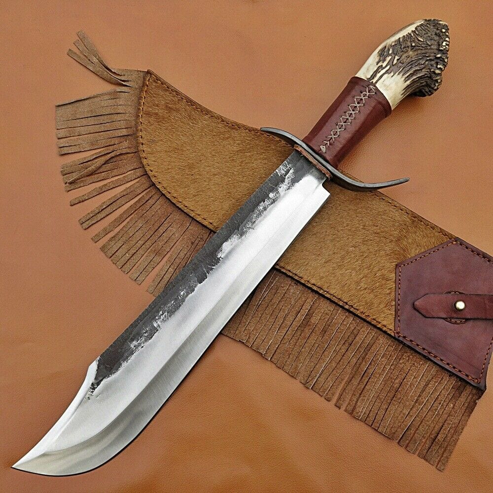KBS Knives Store Bowie Knives Custom Handmade 1095 Hand Forged Hunting Bowie knife