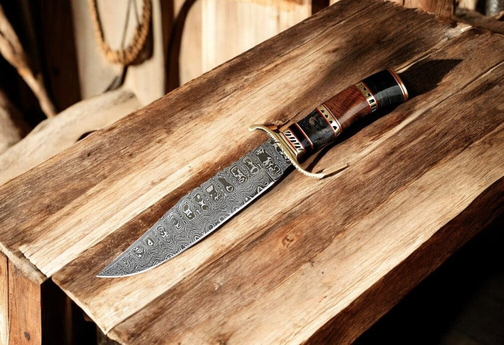 KBS Knives Store Bowie Knives Custom Handmade Best Bowie Knife – 13" with Leather Sheath