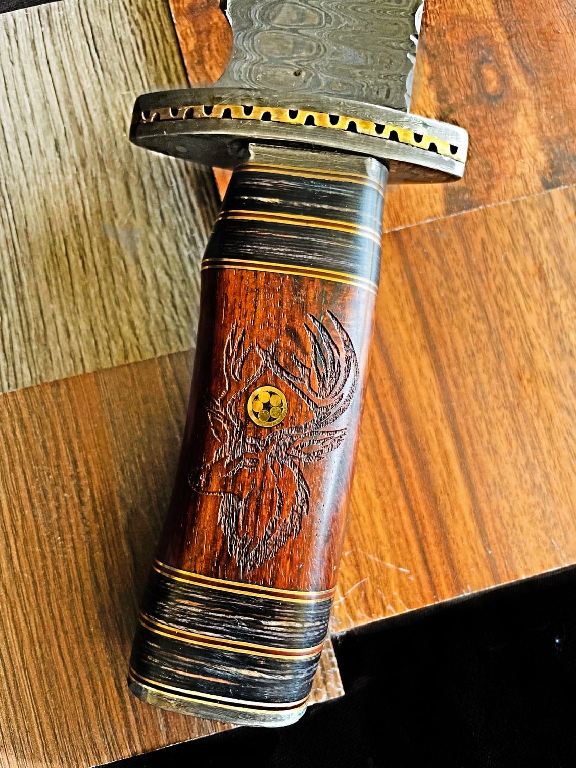 KBS Knives Store Bowie Knives Custom Handmade Damascus Steel Hunting Bowie Knife