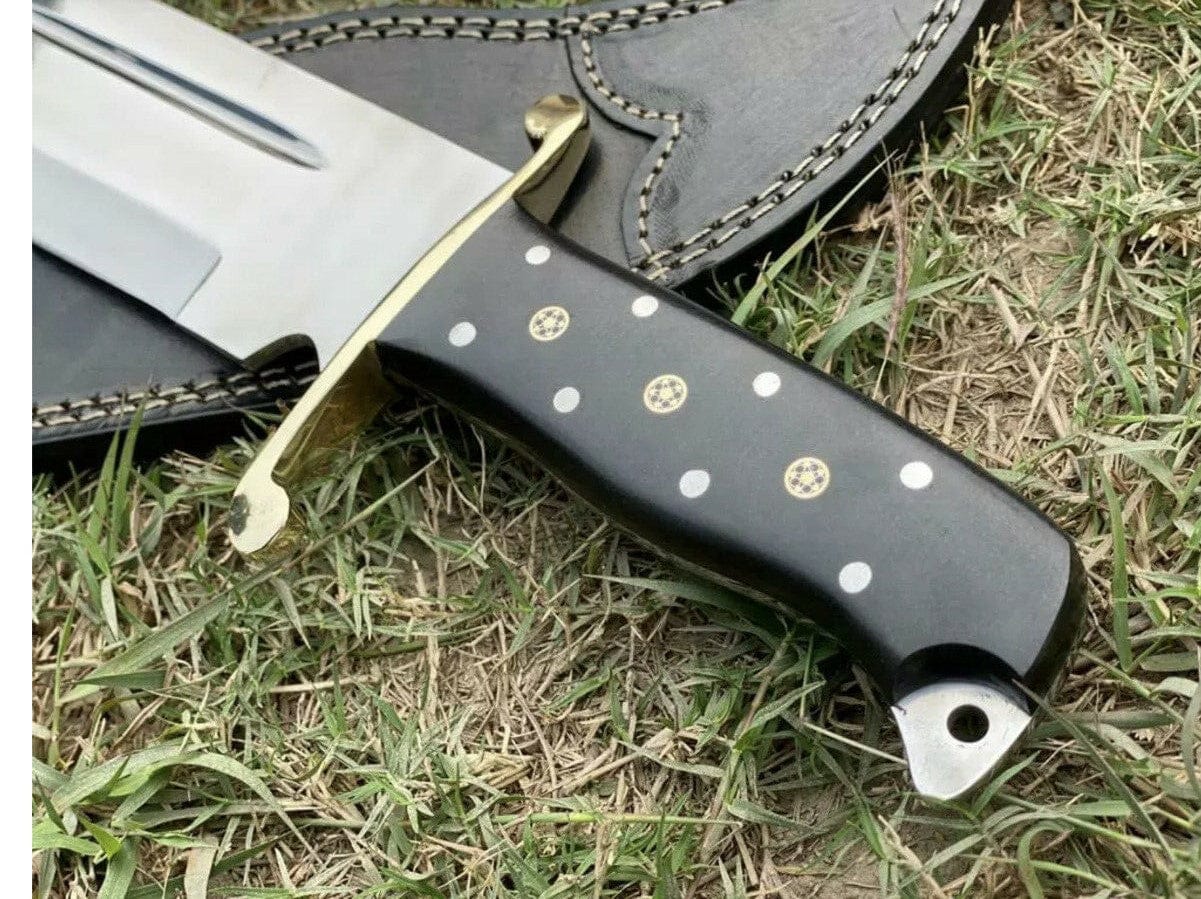 KBS Knives Store Bowie Knives Custom Handmade Fixed Blade D2 Tool Steel Hunting Bowie Knife