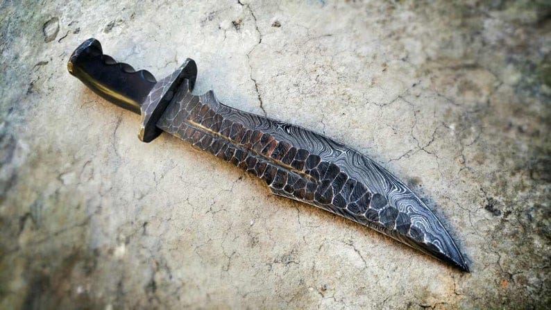 KBS Knives Store Bowie Knives DAMASCUS FORGED BOWIE KNIFE