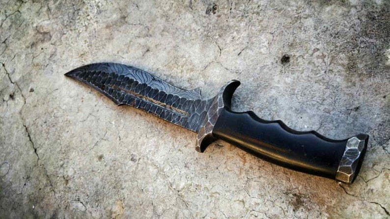 KBS Knives Store Bowie Knives DAMASCUS FORGED BOWIE KNIFE