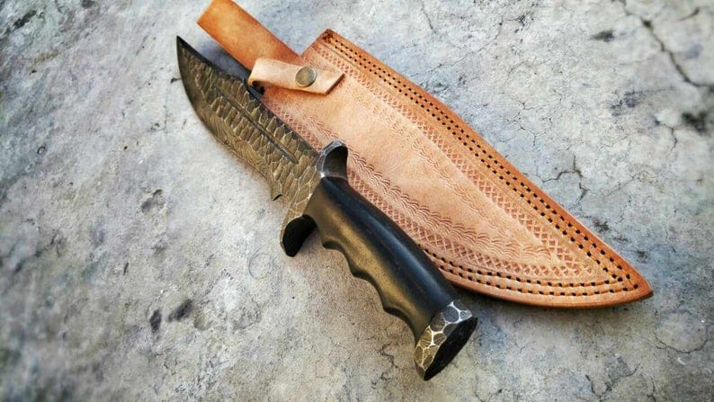 KBS Knives Store Bowie Knives DAMASCUS FORGED BOWIE KNIFE