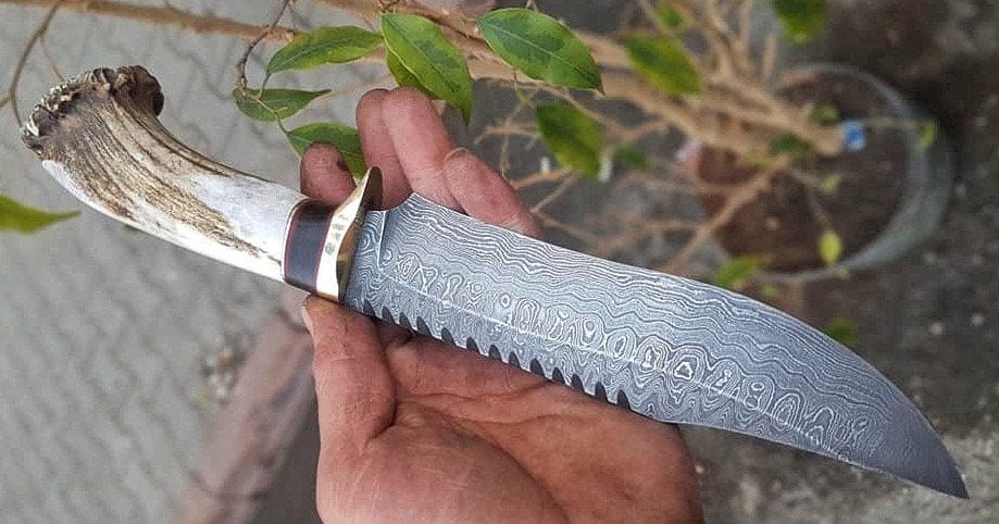 KBS Knives Store Bowie Knives DAMASCUS HUNTING BOWIE KNIFE