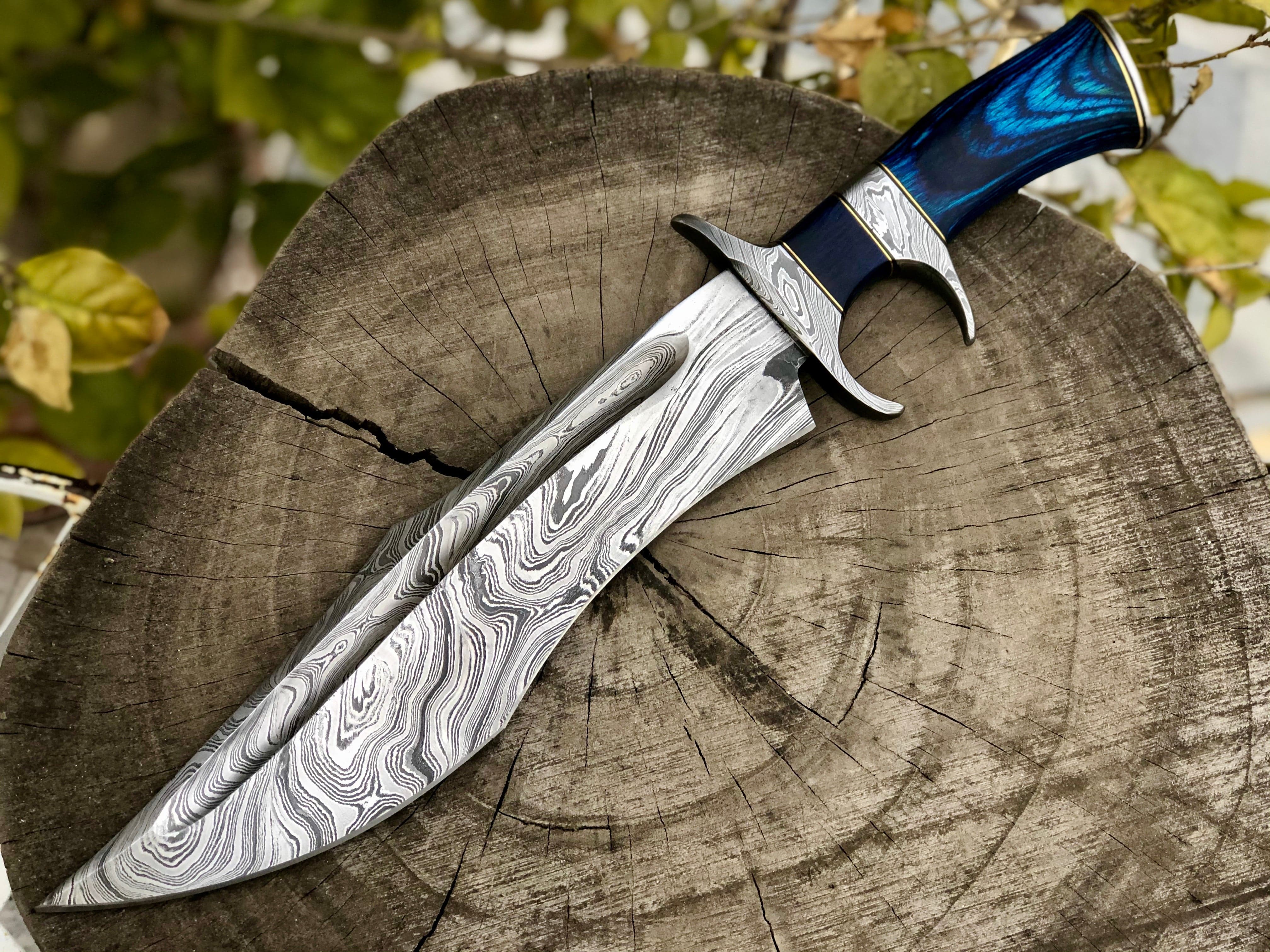 KBS Knives Store Bowie Knives Damascus Steel Bowie Knife