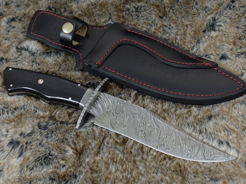 KBS Knives Store Bowie Knives FULL TANG DAMASCUS HUNTING BOWIE KNIFE