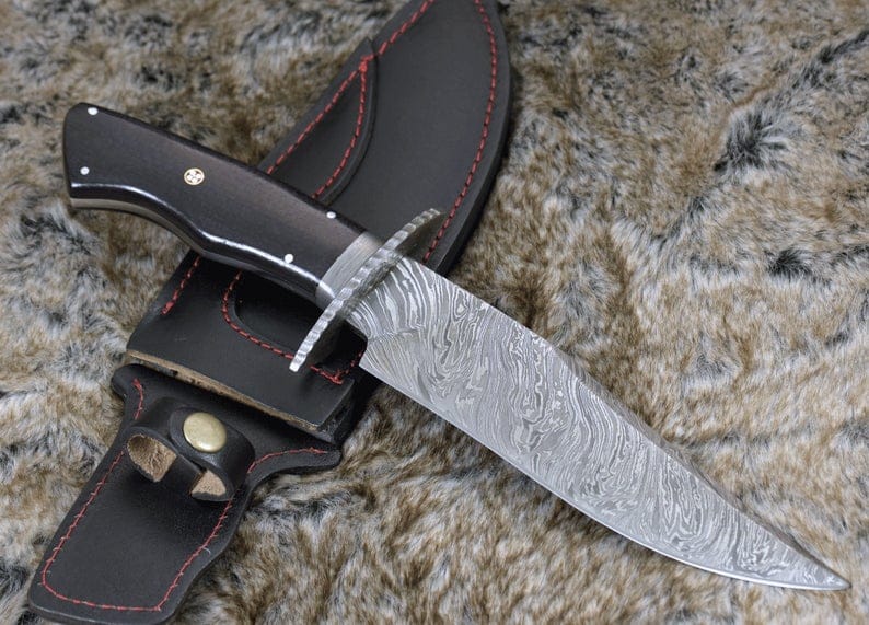 KBS Knives Store Bowie Knives FULL TANG DAMASCUS HUNTING BOWIE KNIFE