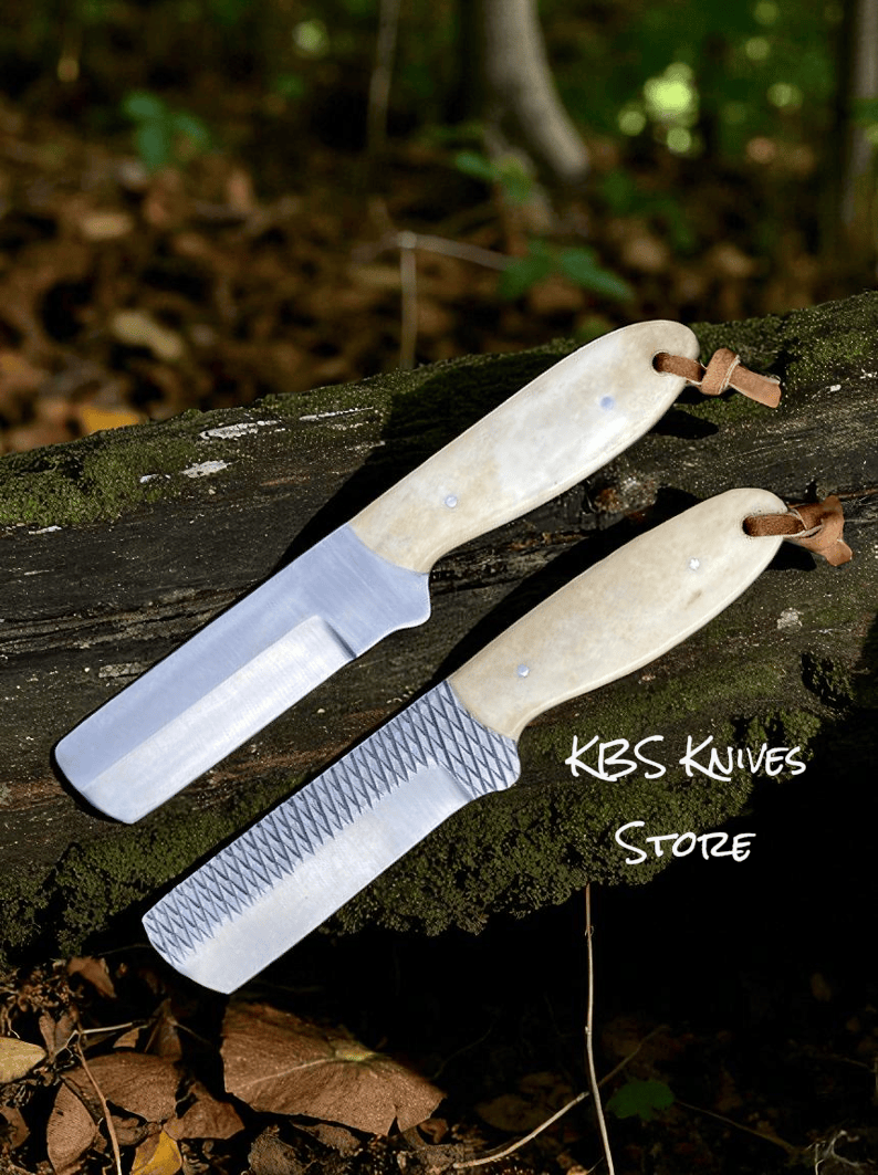 KBS Knives Store Bull Cutter Bone Handle Bull Cutter – 8" D2 & Rasp Steel Knife