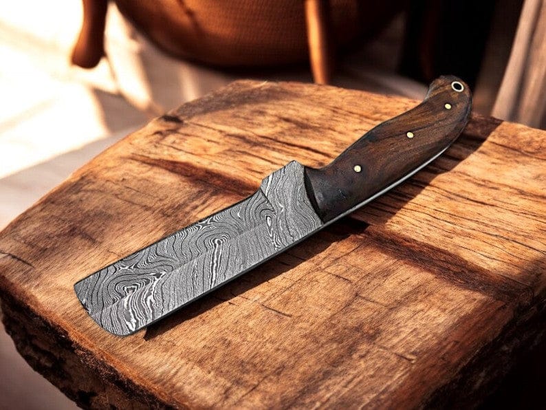 KBS Knives Store Bull Cutter Bull Cutter Knife Sheath – Handmade Damascus Blade & Rosewood Handle | Custom Ranch EDC