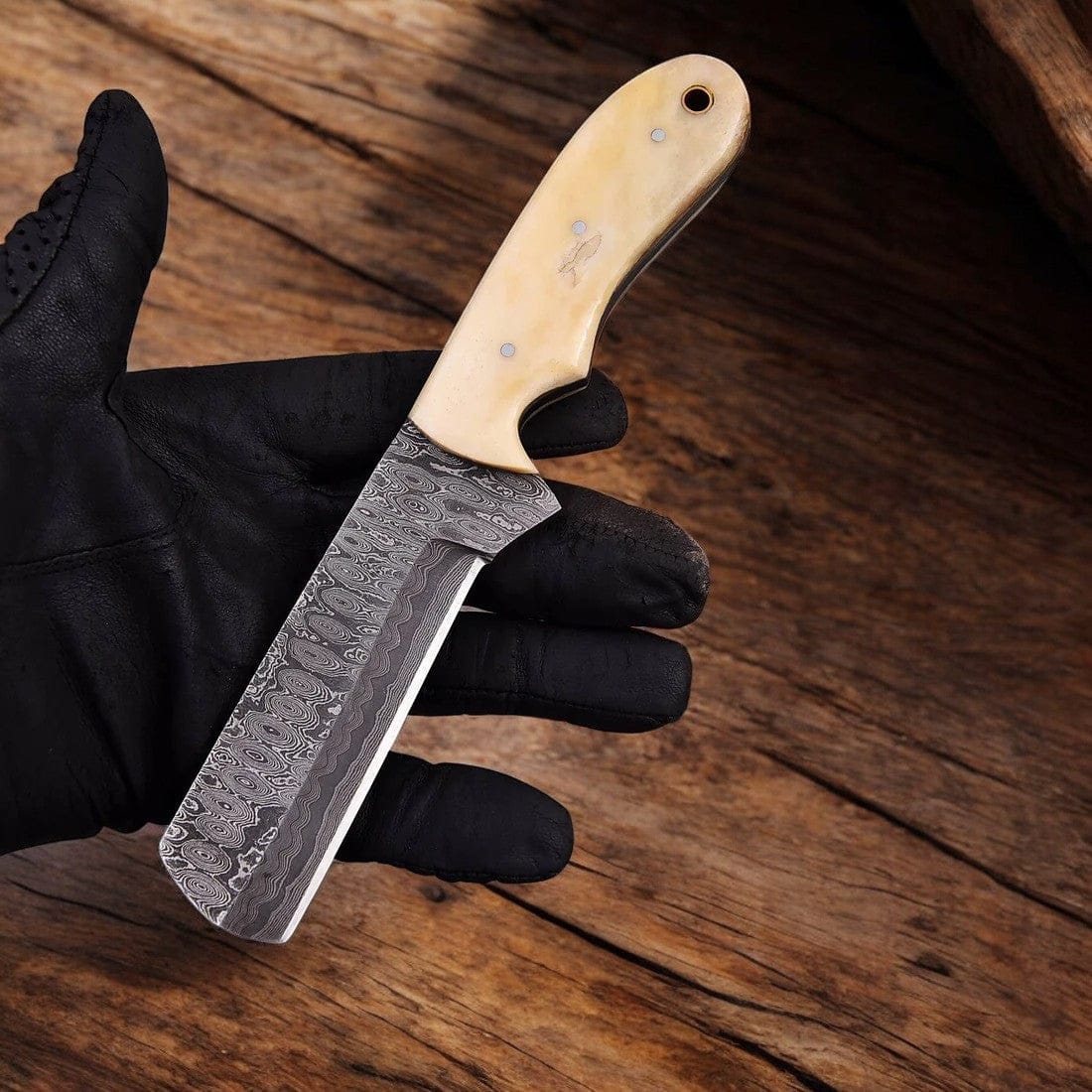 KBS Knives Store Bull Cutter Castrator Bull Cutter Knife – 8" Handmade Damascus Steel