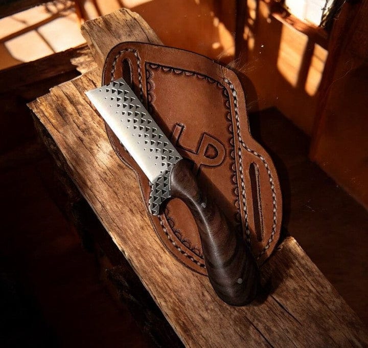 KBS Knives Store Bull Cutter Custom Handmade Bull Cutter Knife with Leather Sheath