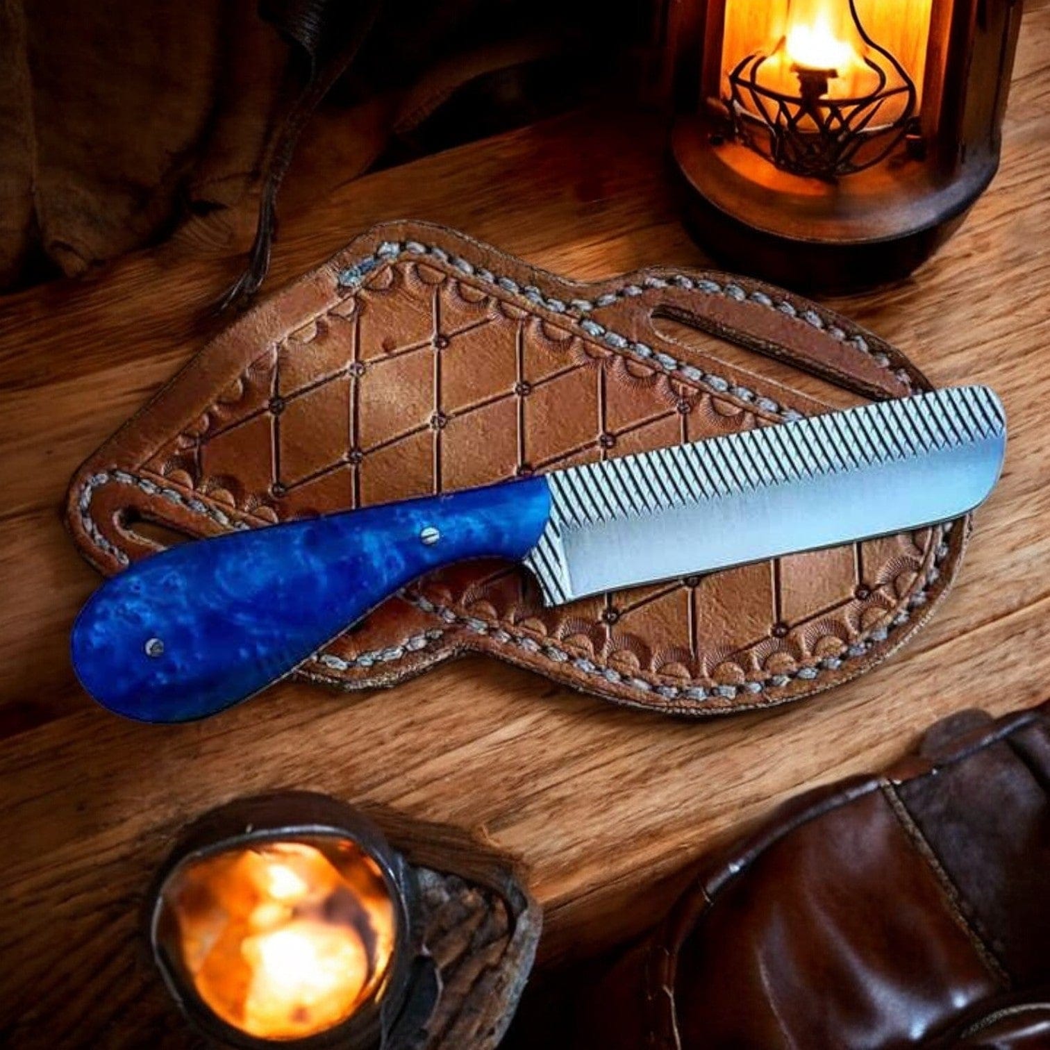 KBS Knives Store Bull Cutter Mastercraft Custom Bull Cutter Knife – 8.25" Rasp Tool Steel Blade
