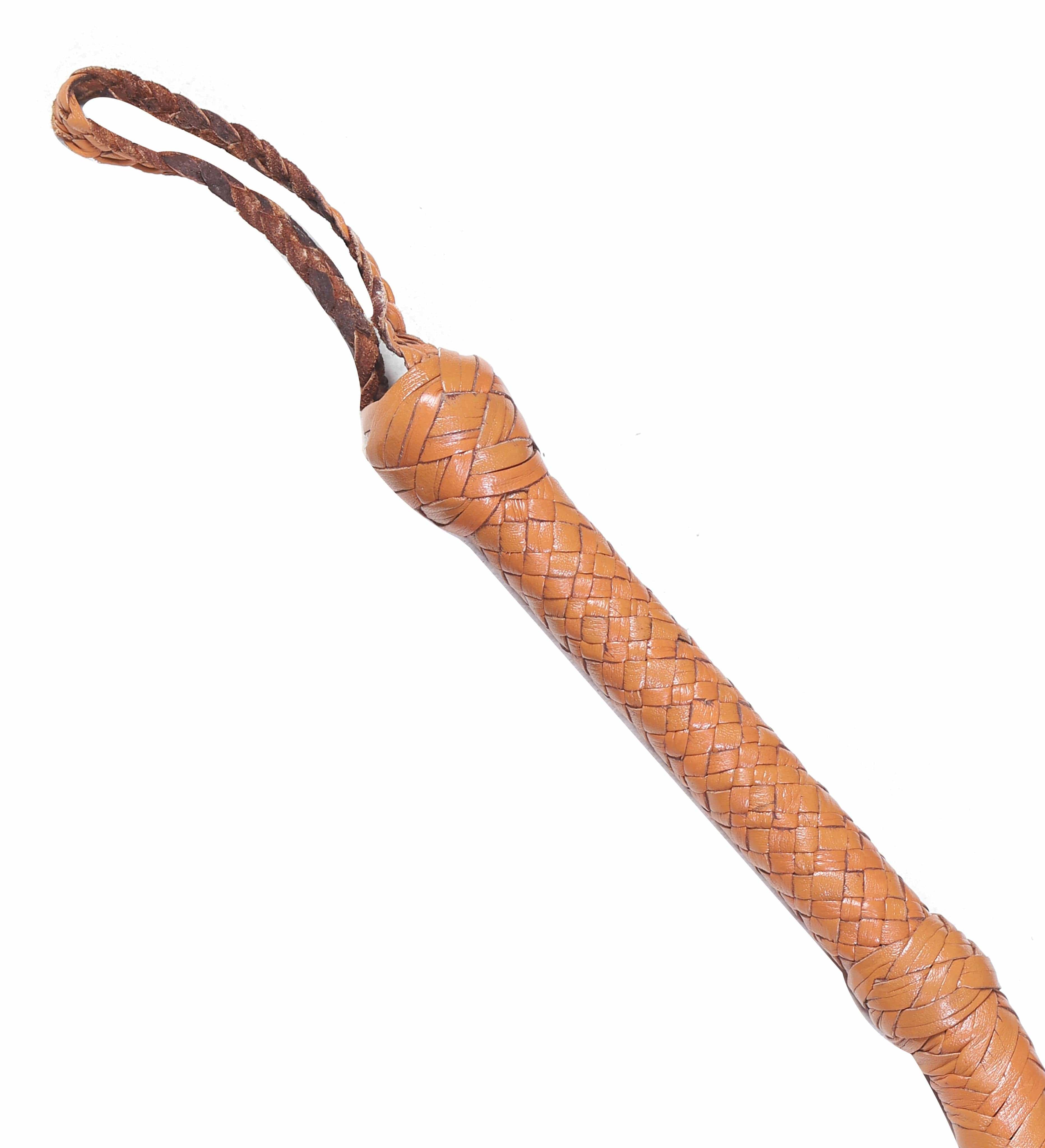 KBS Knives Store Bull Whips Genuine Tan Leather Bull Whip for Sale Online (4ft–16ft)
