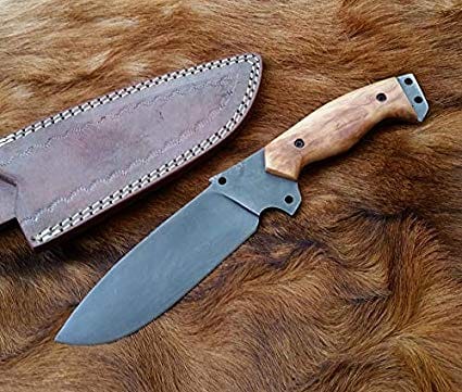 KBS Knives Store Bush Craft Knife Custom Handcrafted Full Tang 1095 High Carbon Steel Camping Knife