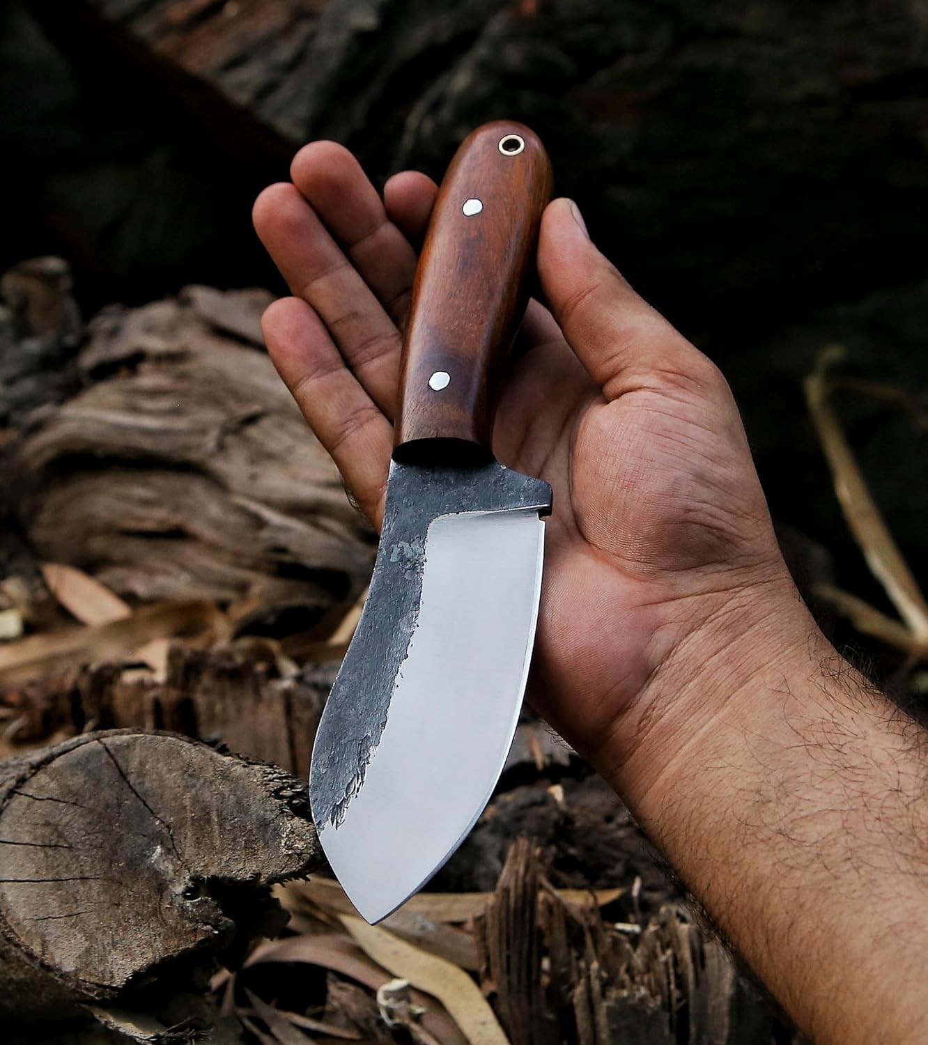 KBS Knives Store Bush Craft Knife RidgeHunter High-Carbon Steel Survival Knife – 9-Inch Tactical Blade with Rosewood Handle