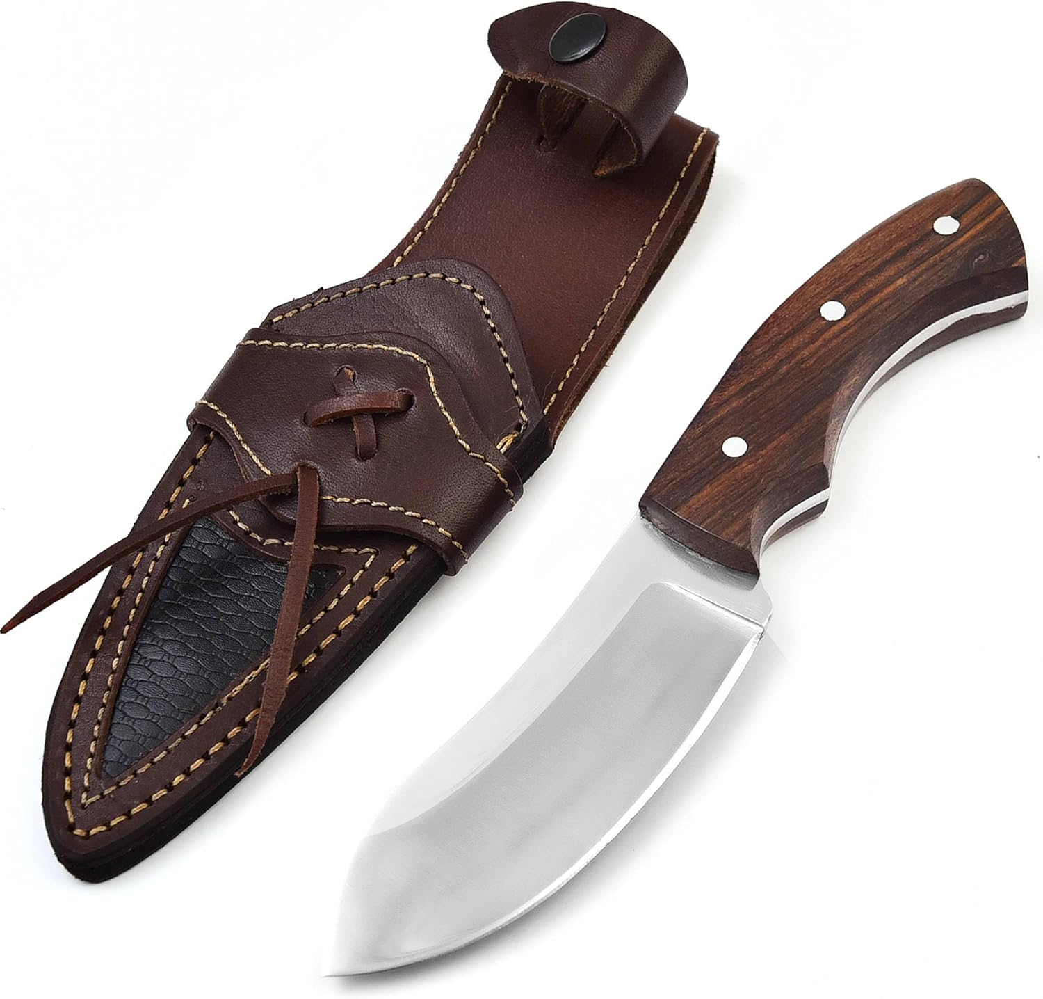 KBS Knives Store Bush Craft Knife TimberStrike O1 Tool Steel Survival Knife – 9-Inch Tactical Blade with Walnut Wood Handle