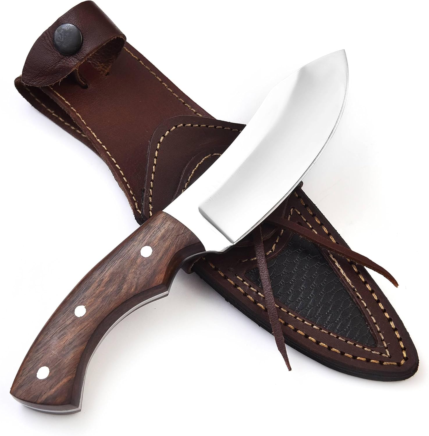 KBS Knives Store Bush Craft Knife TimberStrike O1 Tool Steel Survival Knife – 9-Inch Tactical Blade with Walnut Wood Handle