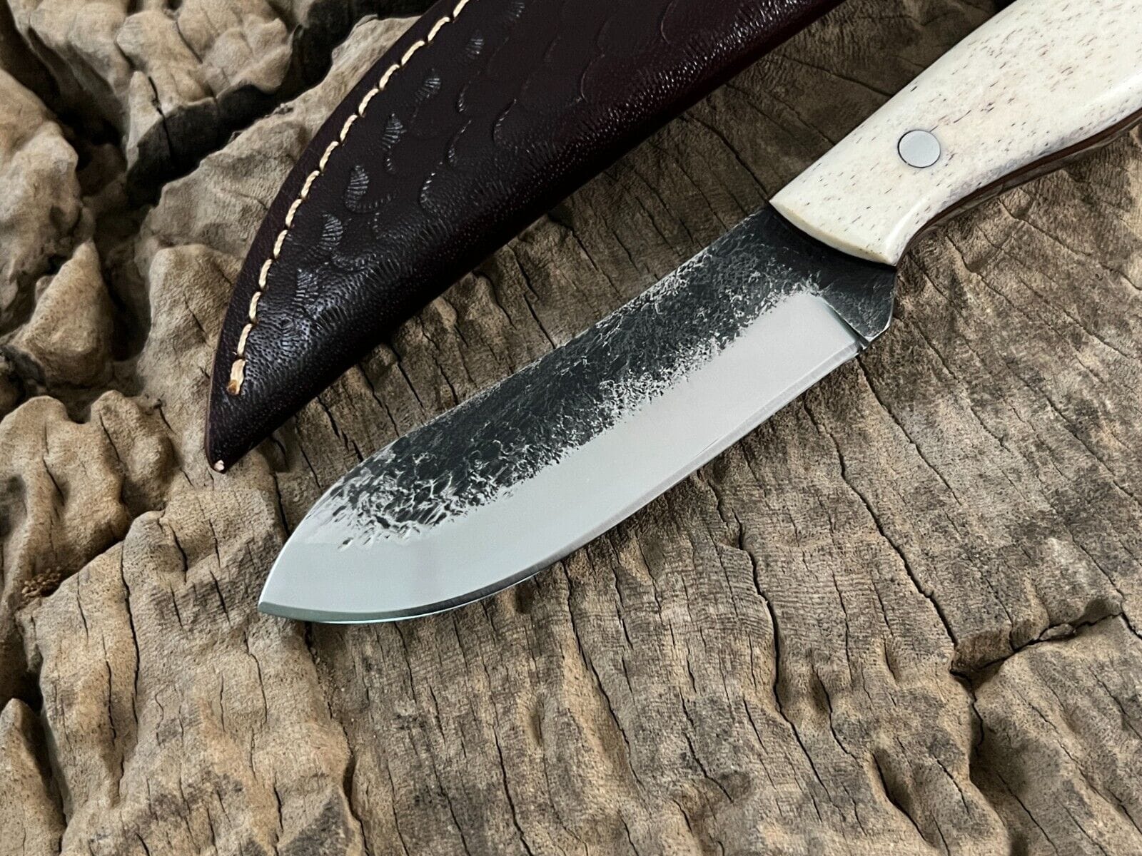 KBS Knives Store Bush Craft Knife WildEdge High-Carbon Steel Bushcraft Knife – 8-Inch Survival Blade with Bone Handle