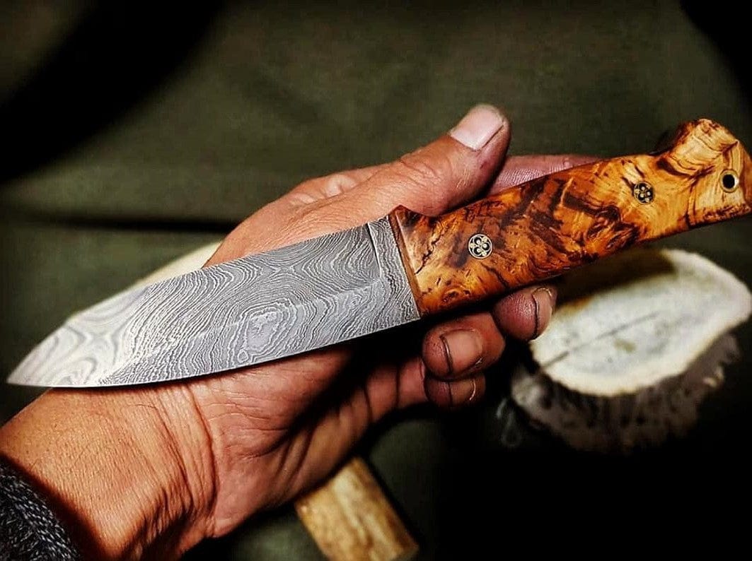 KBS Knives Store Camping Knife DAMASCUS STEEL BUSHCRAFT CAMPING KNIFE