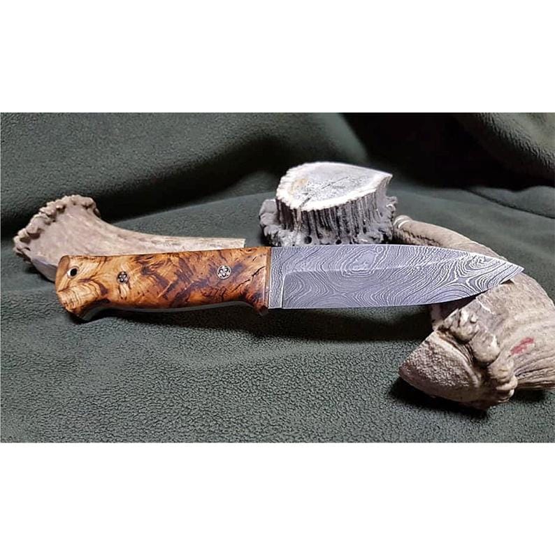KBS Knives Store Camping Knife DAMASCUS STEEL BUSHCRAFT CAMPING KNIFE