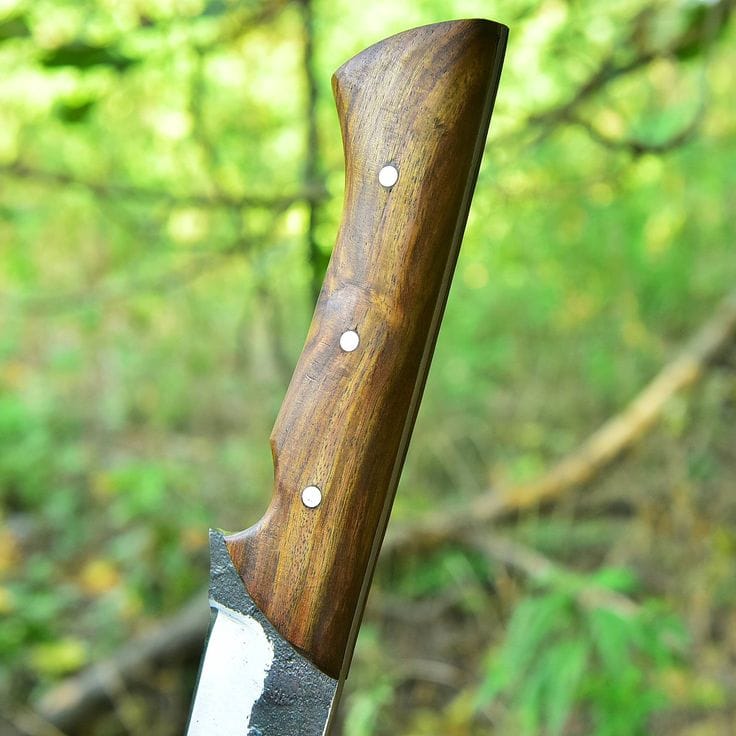 KBS Knives Store Camping Knife Trailblazer Camping Survival Knife – 19" Custom Handmade High Carbon Steel Blade with Rosewood Full Tang Handle