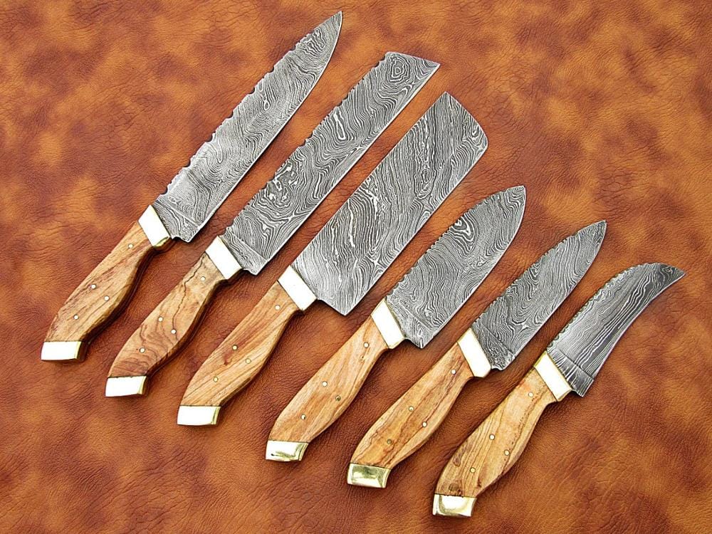 KBS Knives Store Chef Knife Best New Custom Handmade Damascus Steel Kitchen Knives Set