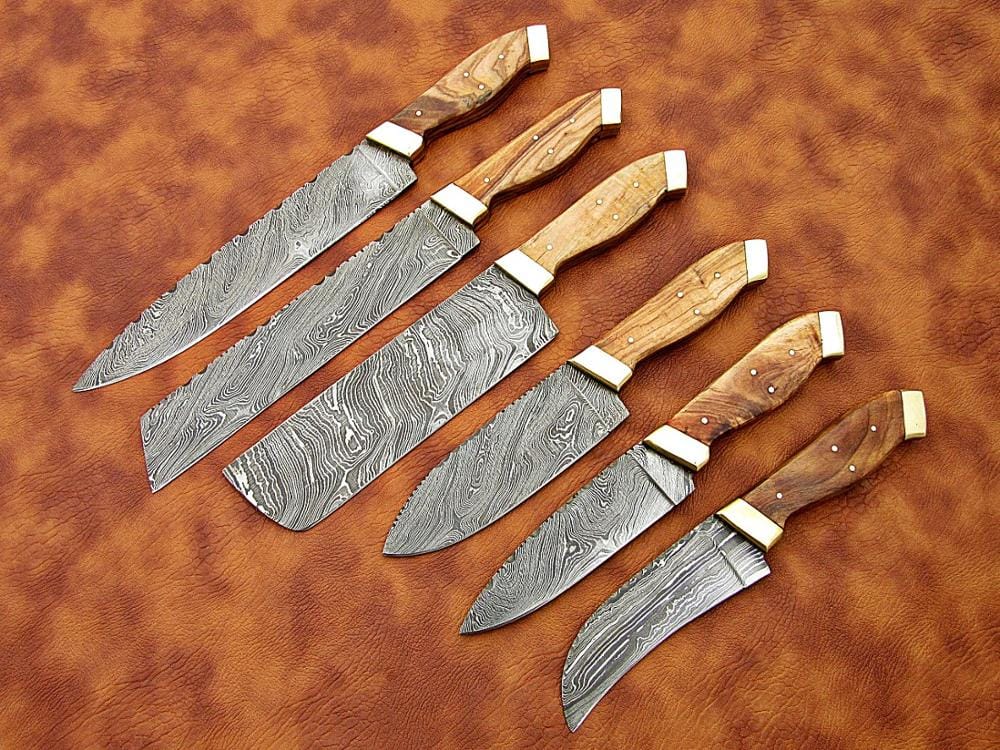 KBS Knives Store Chef Knife Best New Custom Handmade Damascus Steel Kitchen Knives Set