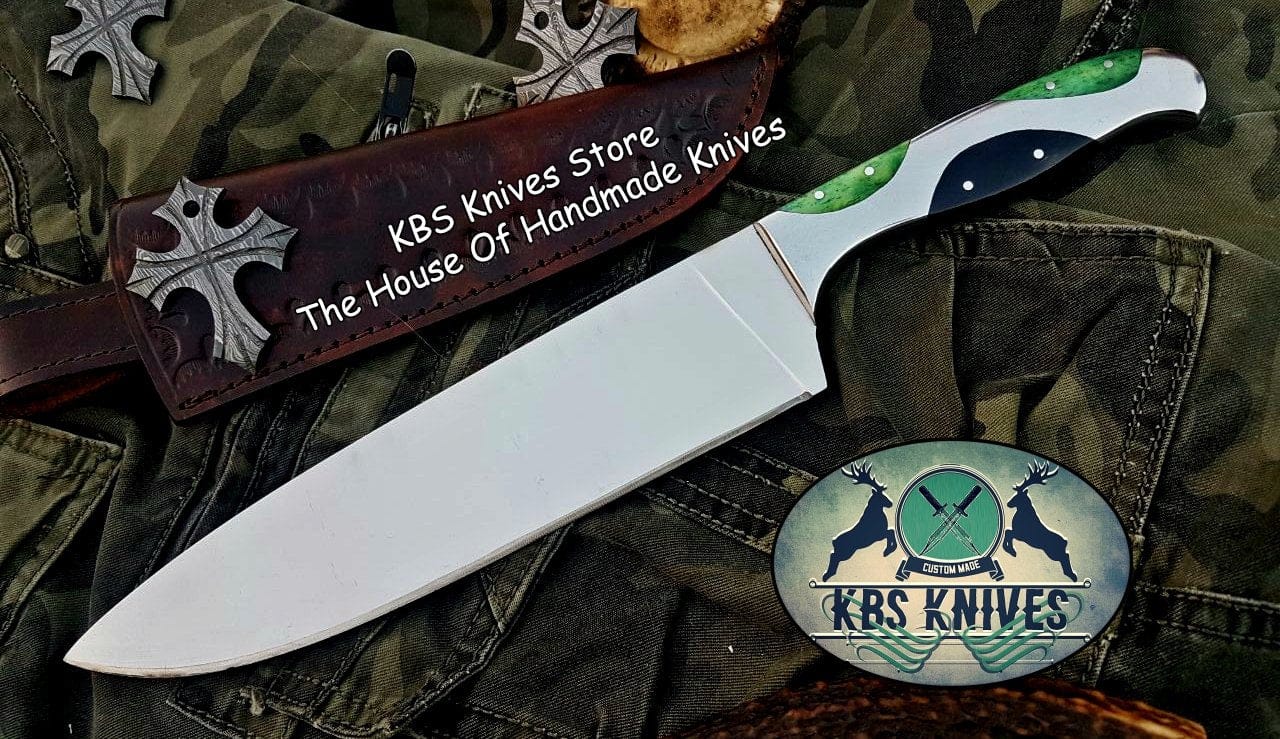 KBS Knives Store Chef Knife Custom Handmade 440 Steel Chef Knife