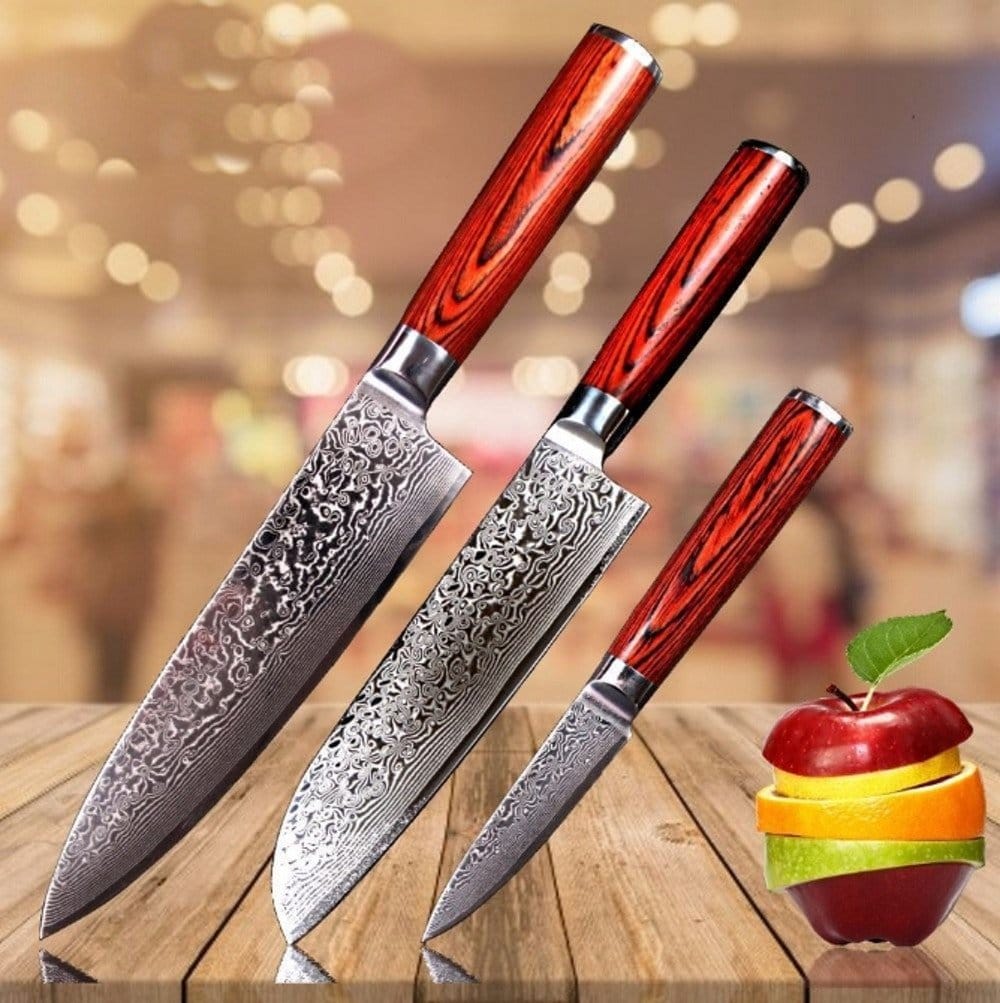 KBS Knives Store Chef Knife Custom handmade damascus steel kitchen knives set