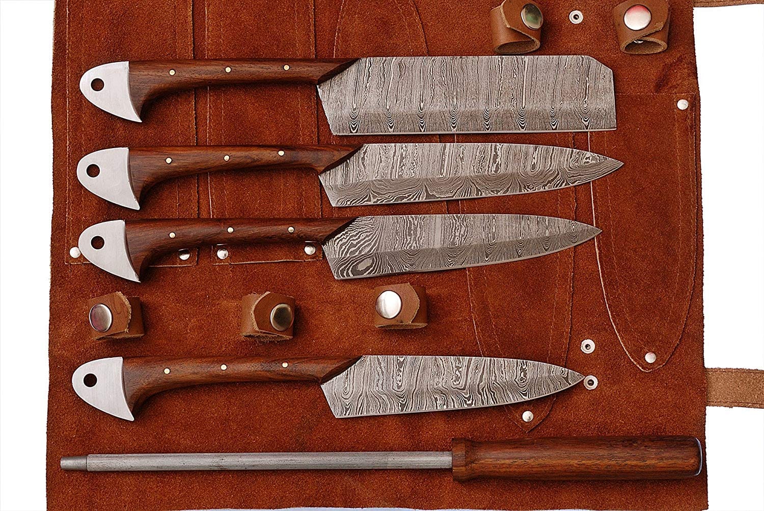 KBS Knives Store Chef Knife Custom Handmade Damascus Steel Kitchen Knives Set