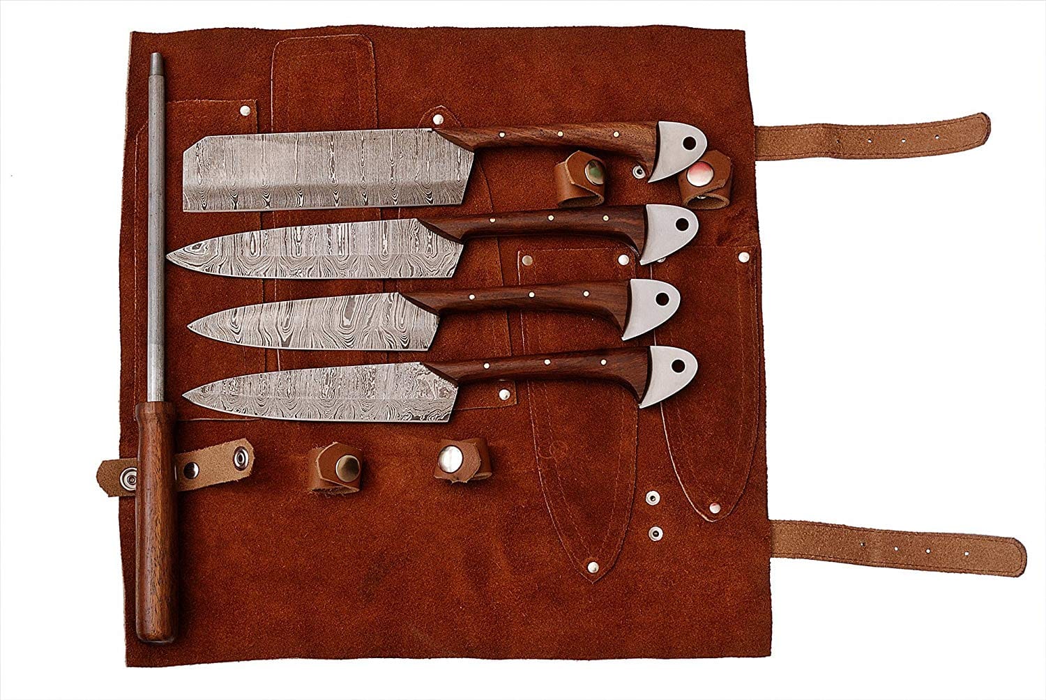 KBS Knives Store Chef Knife Custom Handmade Damascus Steel Kitchen Knives Set