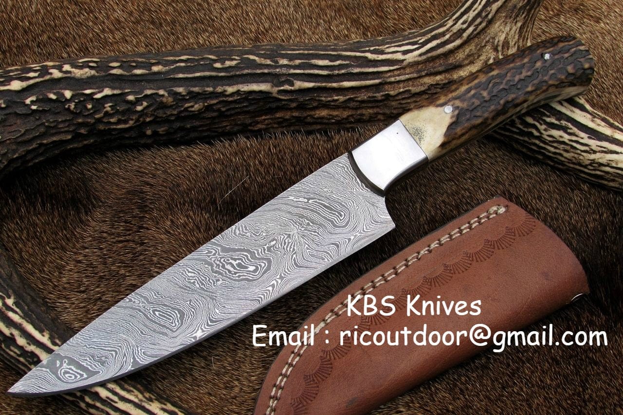 KBS Knives Store Chef Knife Damascus Blade Chef Knife
