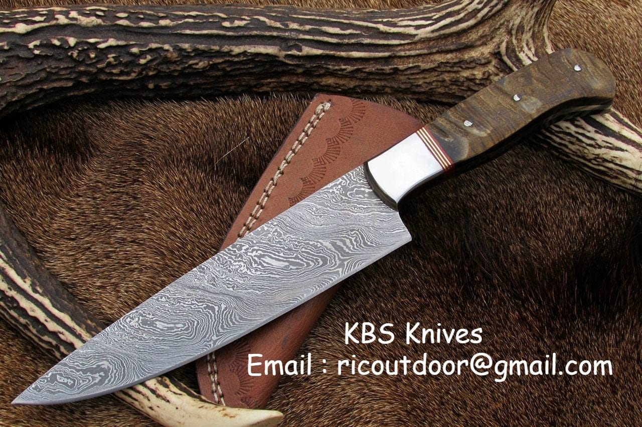 KBS Knives Store Chef Knife Damascus Hand Made Chef Knife