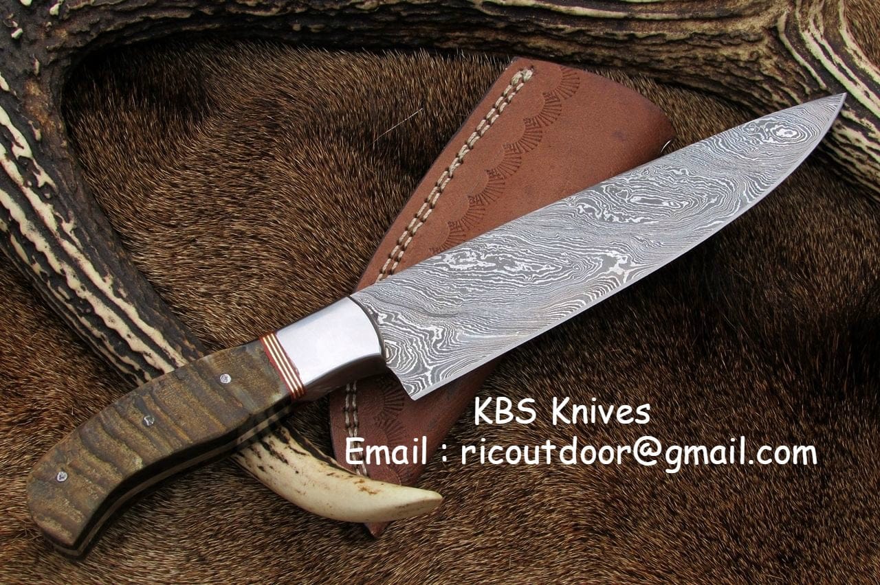 KBS Knives Store Chef Knife Damascus Hand Made Chef Knife