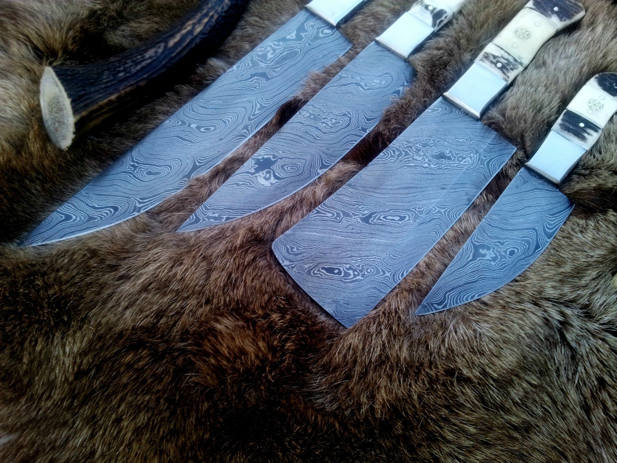 KBS Knives Store Chef Knife Damascus Kitchen Knives Set